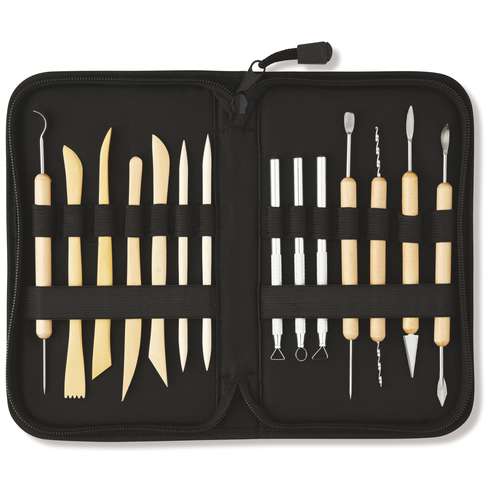 Pottery Tool Kit — 14 tools in zipper case 