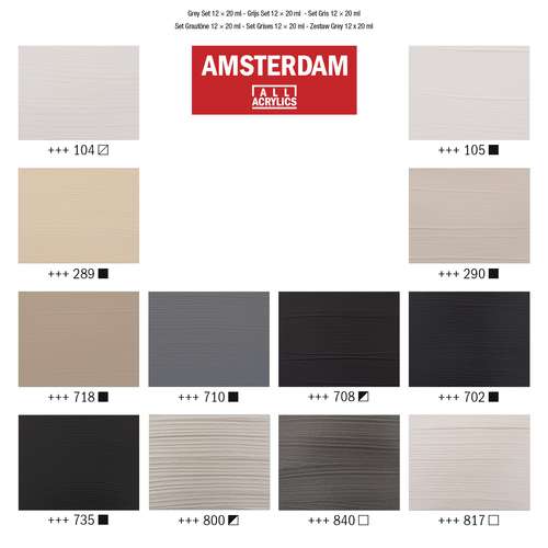 Amsterdam Acrylic Standard Series Paint Set 12x20milliliter