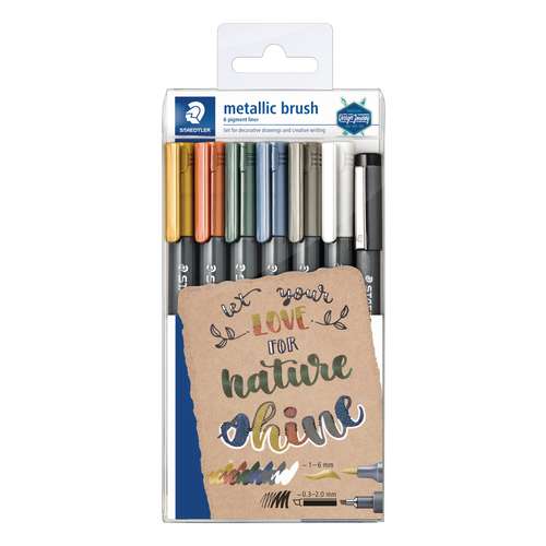 STAEDTLER® | metallic brush & pigment liner Set — 8321 TB7 