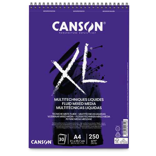 Canson XL Fluid Mixed Media Spiral Pad 