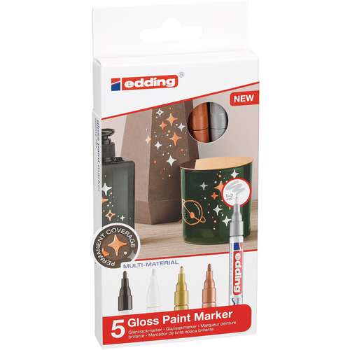edding® | 751 Gloss Paint Marker set — 5 markers 
