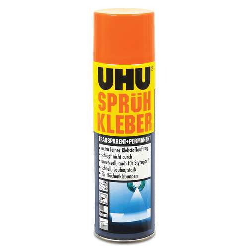UHU® | Transparent Permanent Spray Glue — 200 ml can 