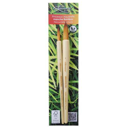 Léonard Bamboo Handled Brush Set Series 700RO 