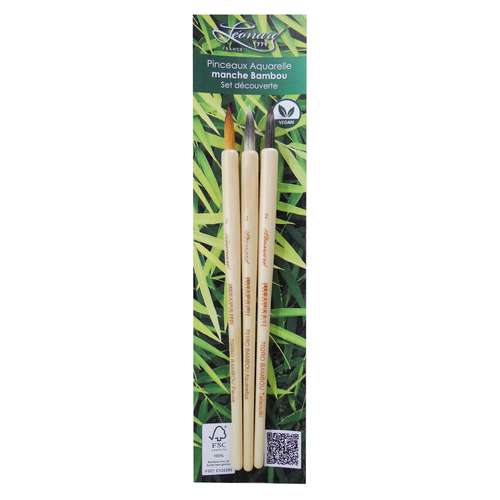 Léonard Bamboo Handled Brushes Discovery Set 
