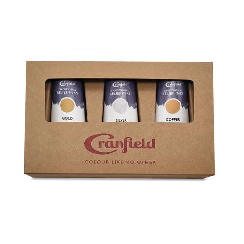 Cranfield™ | Traditional Relief Ink Metallic Set — 3 x 75 ml tubes 
