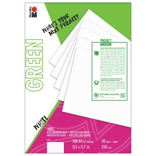 Marabu | GREEN Paper Pad — bright white paper 