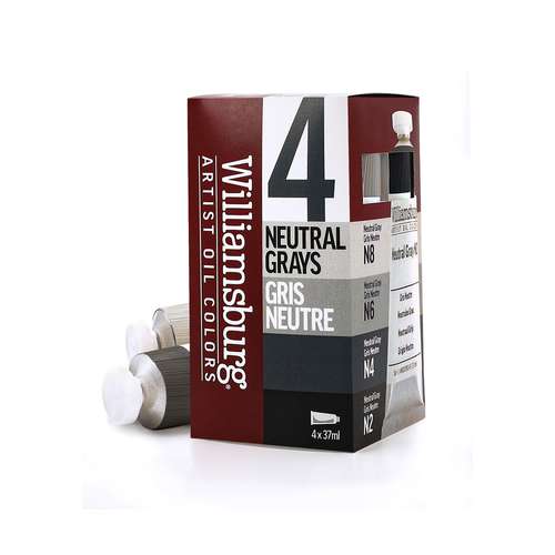 Williamsburg®  | Oil Colours Neutral Grey Set — 4 x 37 ml tubes 