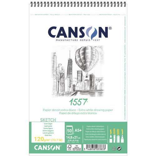 CANSON® | 1557® Spiral Sketch Pads — 120 gsm 