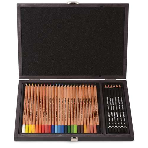 LYRA | REMBRANDT-POLYCOLOUR & ART DESIGN — 30 pencil wooden box set 