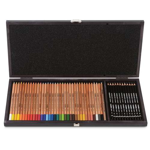 LYRA | REMBRANDT-POLYCOLOUR & ART DESIGN — 49 pencil wooden box set 