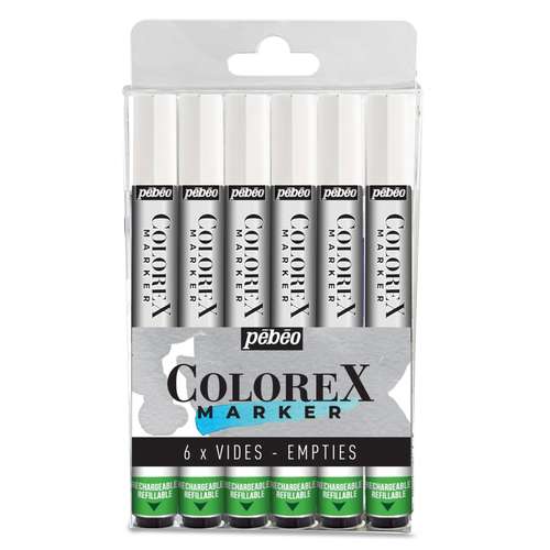 pébéo | Colorex Empty Watercolour Ink Markers — set of 6 