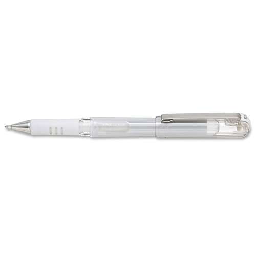 Pentel | Hybrid Gel Grip DX Rollerball pen — metallic white 