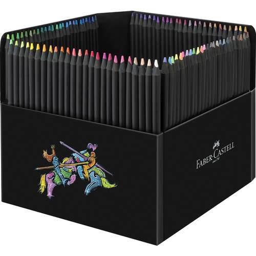 50 crayons de couleur Faber Castell Black Edition, crayons de