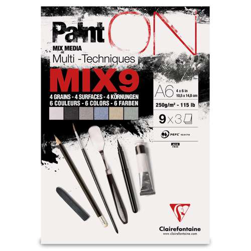 Clairefontaine Paint'ON MIX9 Multimedia Paper Pads 