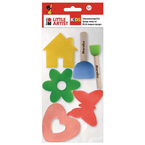 Marabu | KiDS LITTLE ARTIST Sponge Stamp Set — 6 piece 