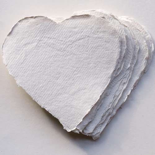 KHADI | Handmade Heart Shaped Artist's Paper — 100% long-fibre cotton rag 