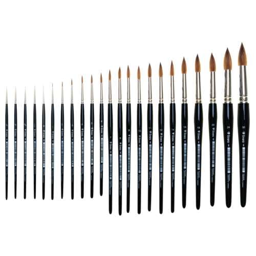 lineo | Series 190 Watercolour Round Pointed brushes — Kolinsky red sable 