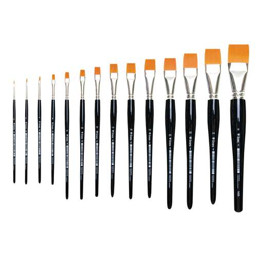 lineo | Series 193 Flat Watercolour Brushes  — Toray synthetic hair 