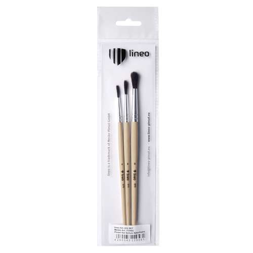 lineo | Series 570 Mixed Hair School Brush Set — 3 round brushes 