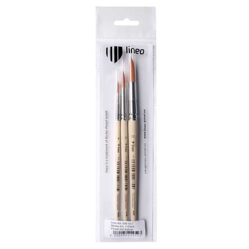 lineo | Series 578 Synthetic School Brush Set — 3 round brushes 