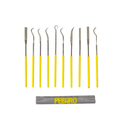 PEBARO | Diamond Curved Needle Files — set of 10 