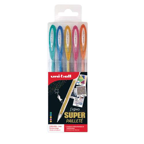 uni-ball | Signo UM120SP Glitter Pen set — 5 gel pens 