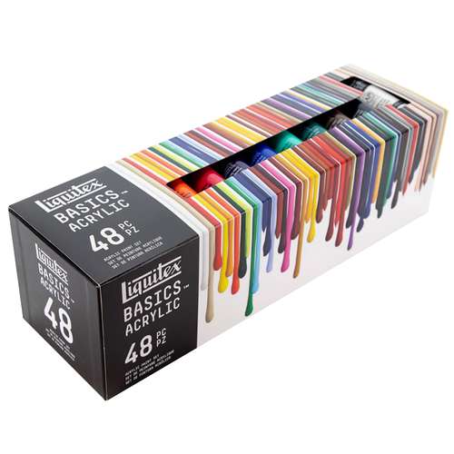 Liquitex® | BASICS™ acrylic paint set — 48 x 22 ml tubes 