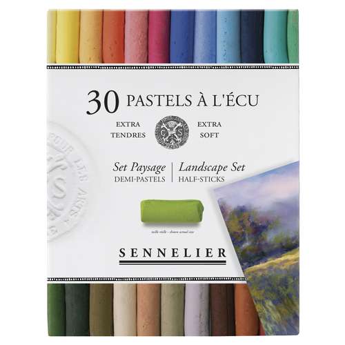Sennelier Extra-Soft Pastel Full Stick Wooden Box Set, 100-Colors,  Landscape Colors 