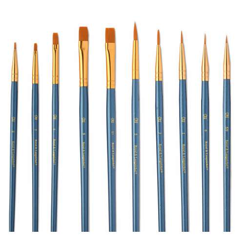 Royal & Langnickel® | Synthetic Brush Set — 10 assorted brushes 