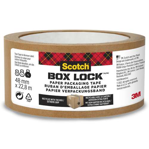 3M | Scotch™ Box Lock™ Paper Packaging Tape — 22.8 metre roll 