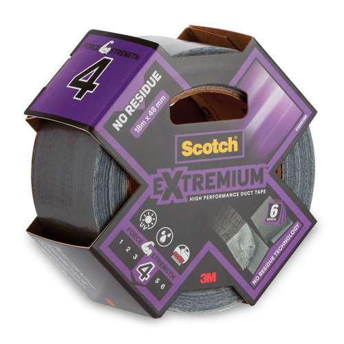 Scotch® | Extremium™ NO RESIDUE High performance Duct Tape — 18.2 metre roll 