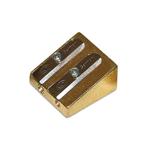 KUM® | Brass Double-hole Sharpener — wedge-shaped 