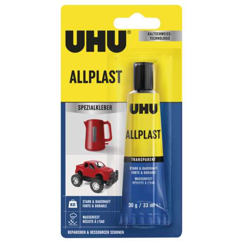 UHU® | ALLPLAST Transparent glue — 30 g tube 