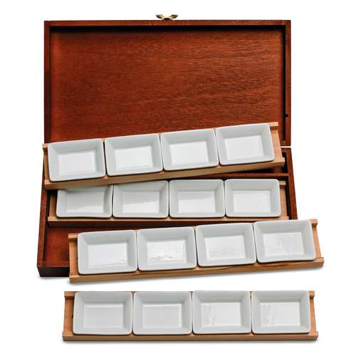 BLOCKX | Mahogany Empty Watercolour box  — 16 giant pans 