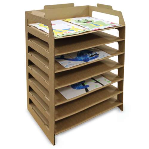 Cléopâtre | Kraft Cardboard Drying Rack — stand + 8 shelves 