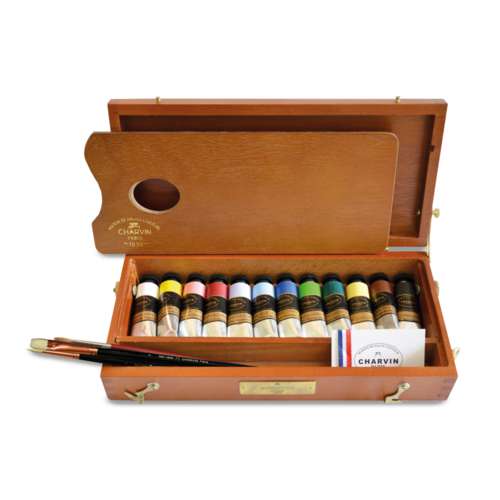CHARVIN | EXTRA-FINE Acrylic Painting box — 12 x 20 ml tubes + accessories 