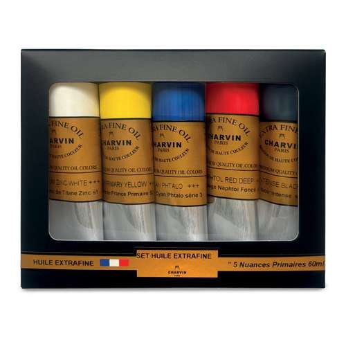 CHARVIN | EXTRA-FINE Oil paint starter set — 5 x 60 ml tubes 