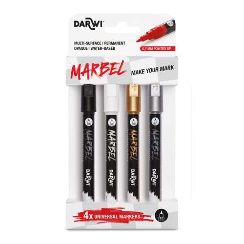 DARWI® | MARBEL Universal Markers — set of 4 
