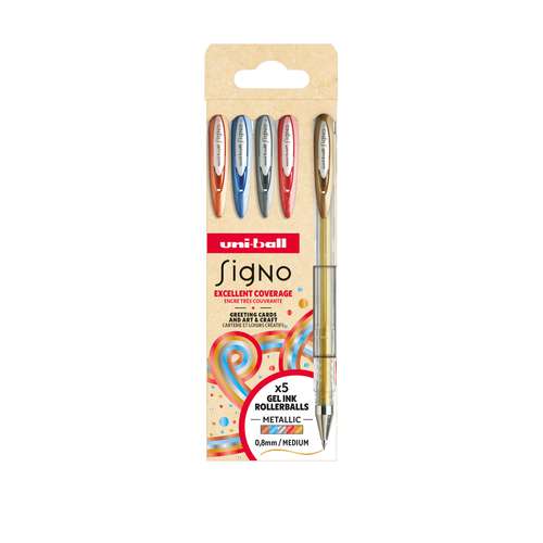 uni-ball | Signo UM120NM Metallic Gel Pen set — 5 colours 