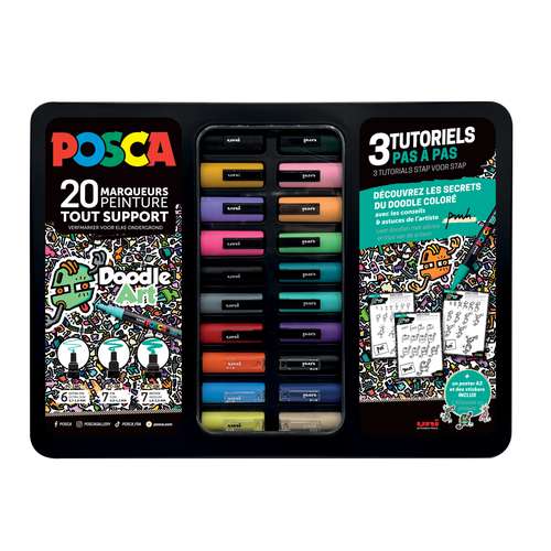 uni | POSCA Doodle Art set — 20 markers 