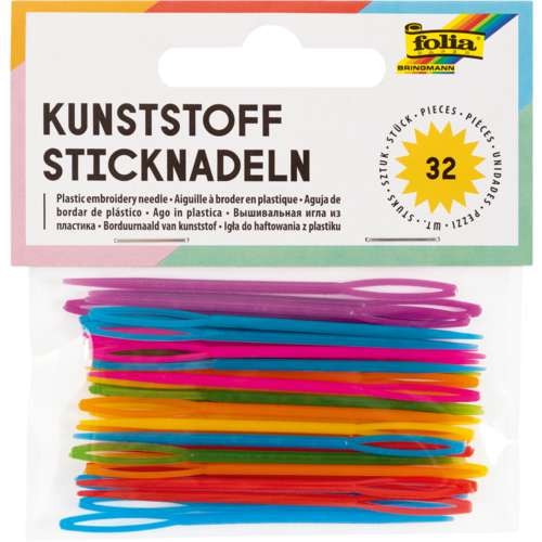 folia® | Plastic Embroidery Needles — pack of 32 