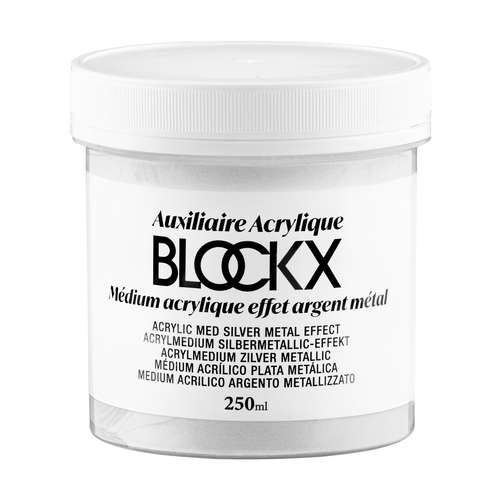 BLOCKX | Metallic Silver Acrylic medium — 250 ml 