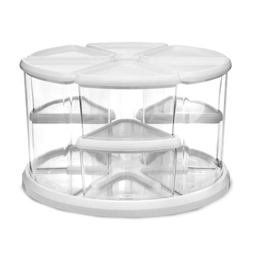 deflecto® | Carousel Organiser — transparent plastic 