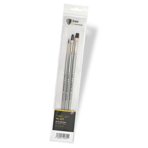 lineo | PERFECT ACRYL 398 + 397 + 399 brush set —  3 assorted brushes 