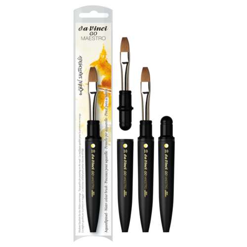 da Vinci | GO MAESTRO 8501 flat travel brush — Tobolsky Kolinsky red sable 