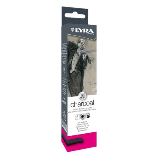 LYRA | Thick Willow Charcoal pack — 5 sticks, 7-9 mm 