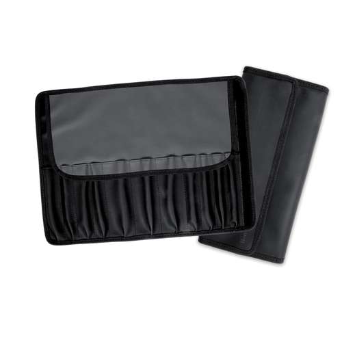 Borciani e Bonazzi | Black Leather-Like Brush Holder — 12 pockets 
