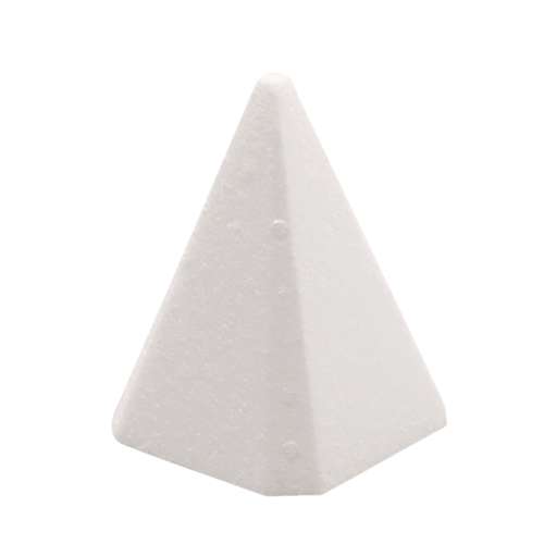 GLOREX | Polystyrene Pyramid —  white 