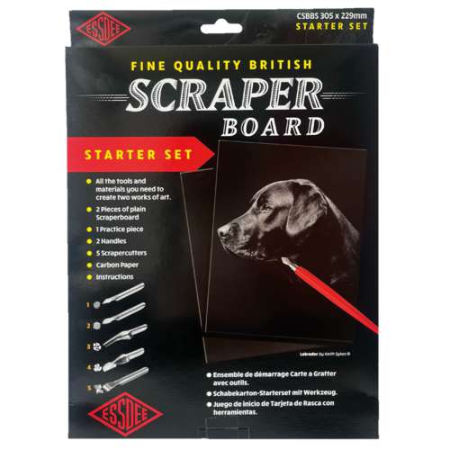 ESSDEE | Scraperboard ○ black — starter set 