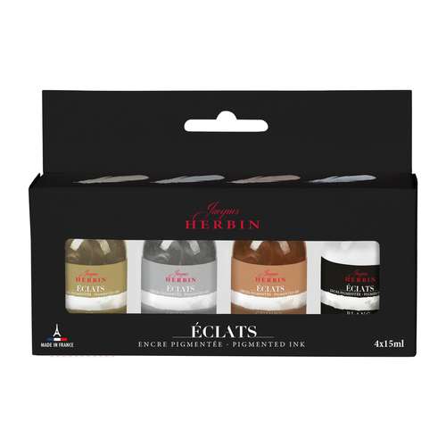 Jacques HERBIN | ÉCLATS Pigmented Ink set — 4 x 15 ml 